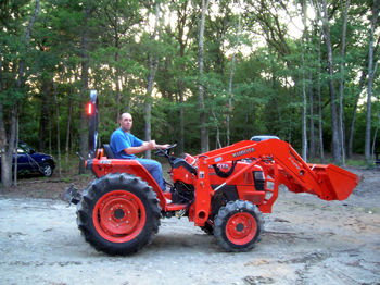 Scott on the Tractor in Dallas