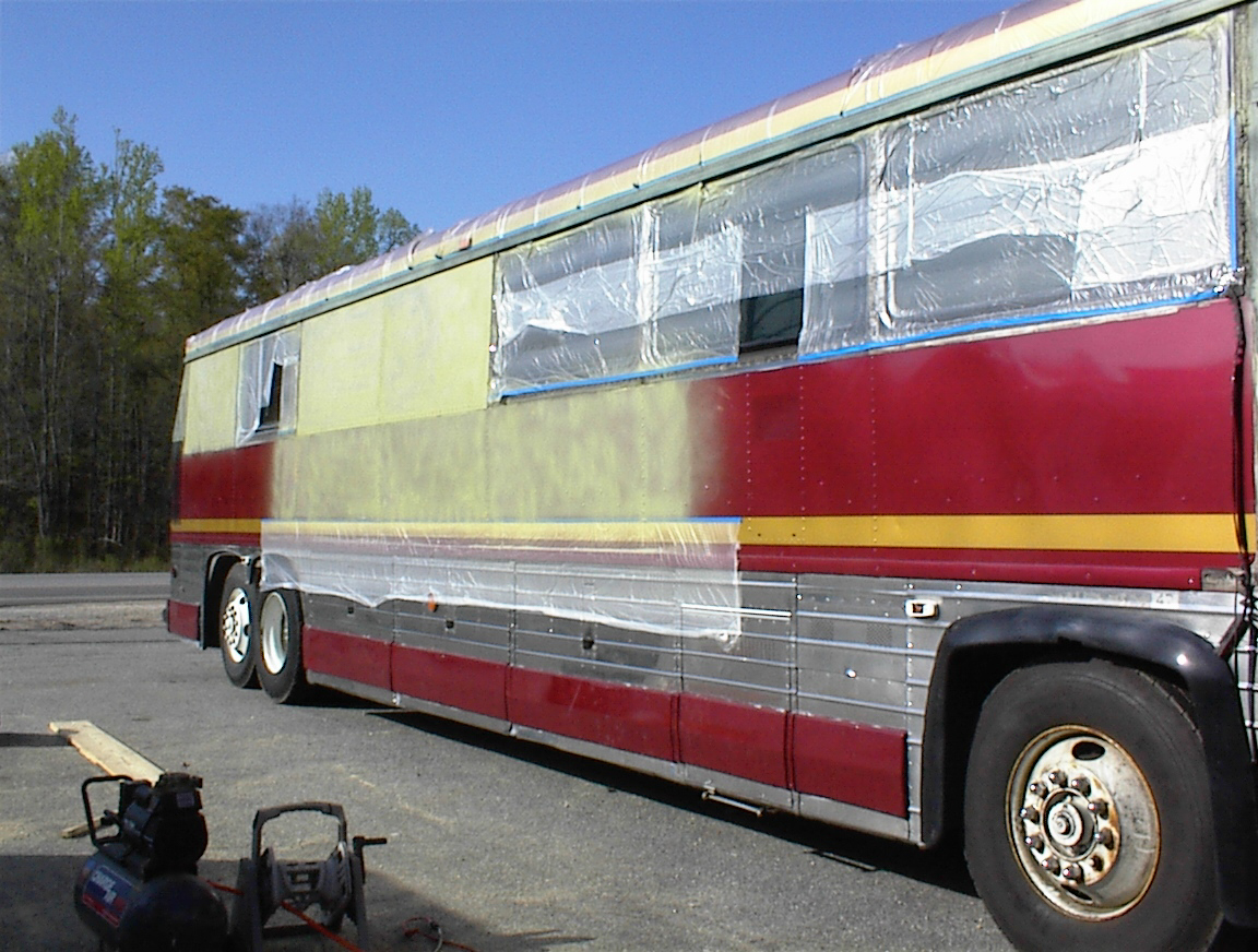 Painting the MCI Bus Panels