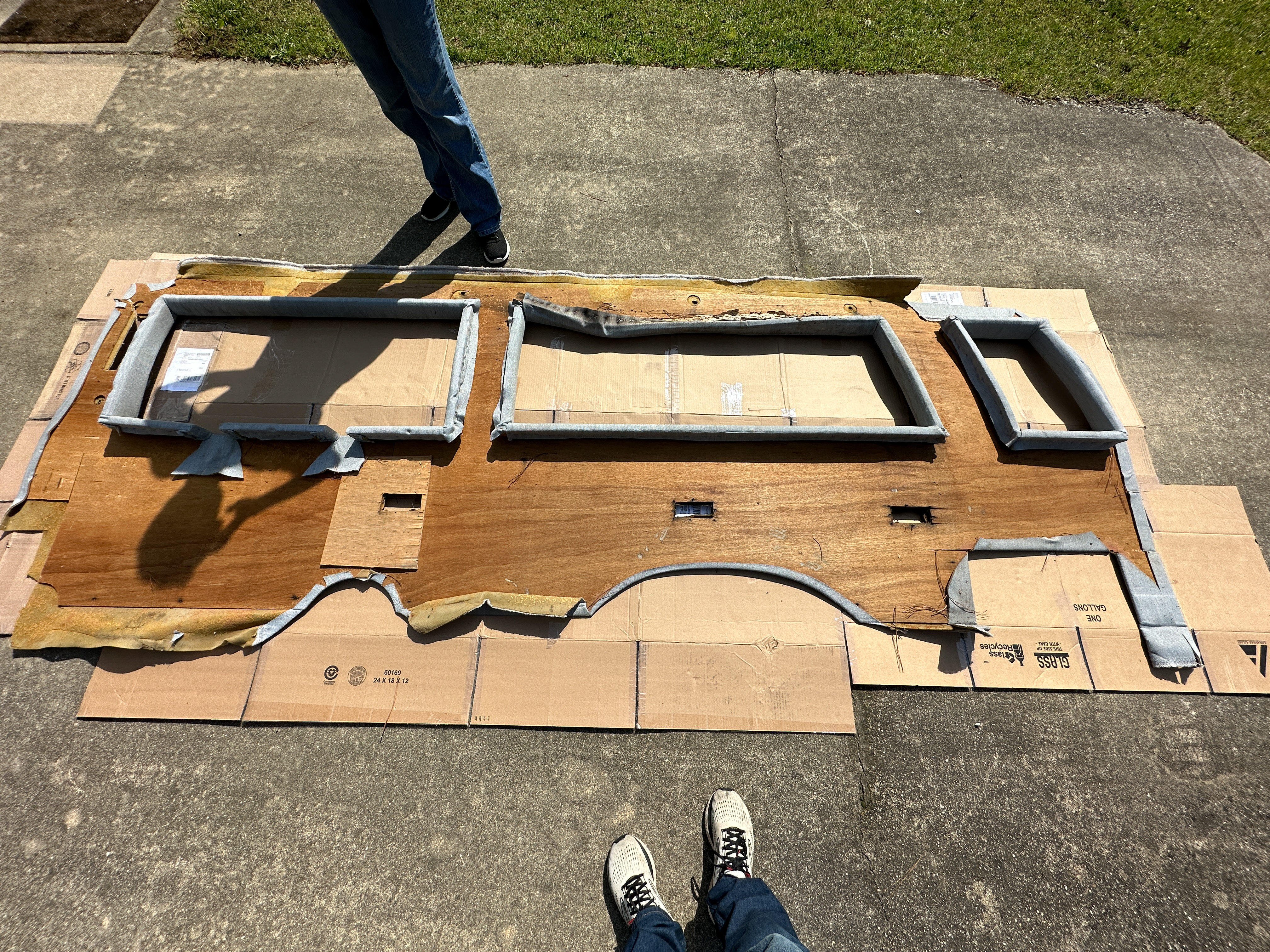 Preparing to Rebuild Side Panel of Van