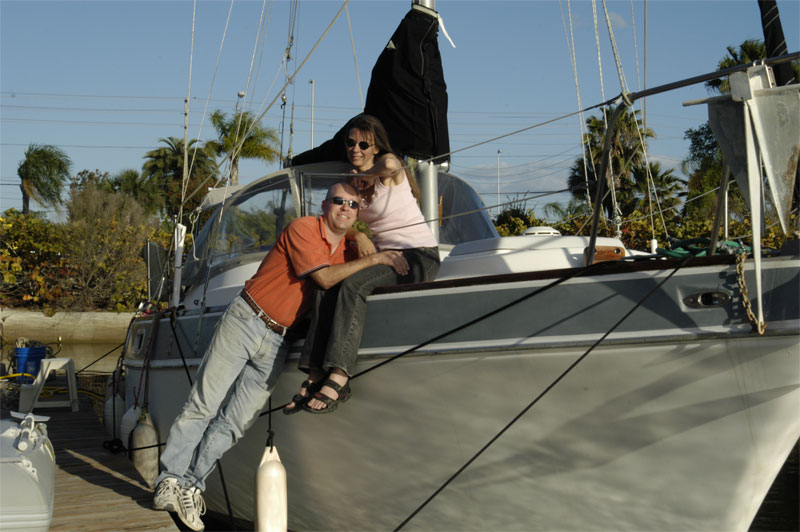 Scott and Deborah on LAUGHALOT Circle